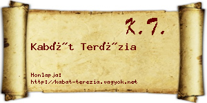 Kabát Terézia névjegykártya