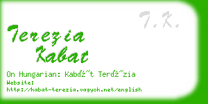 terezia kabat business card